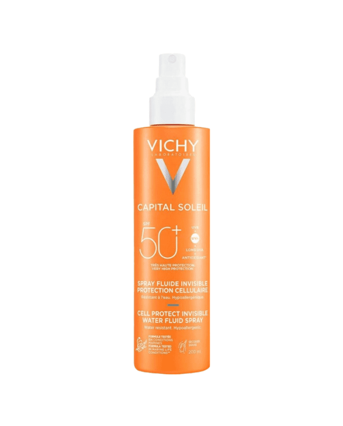 VICHY CAPITAL SOLEIL SPRAY FLUIDE INVISIBLE SPF 50+ 200ML – Protection Solaire Optimale