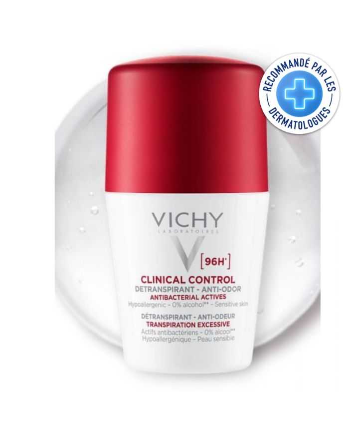 VICHY CLINICAL CONTROL DÉTRANSPIRANT EXCESSIF 96 H – Protection Optimale contre la Transpiration