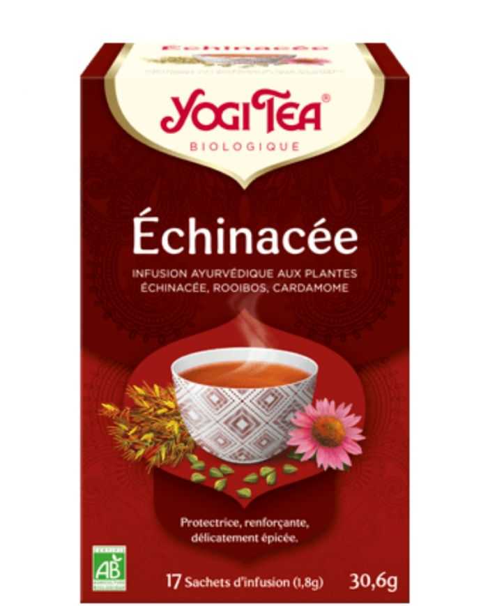 YOGI TEA INFUSION ECHINACEE – Renforcez vos Défenses Immunitaires avec 17 Sachets