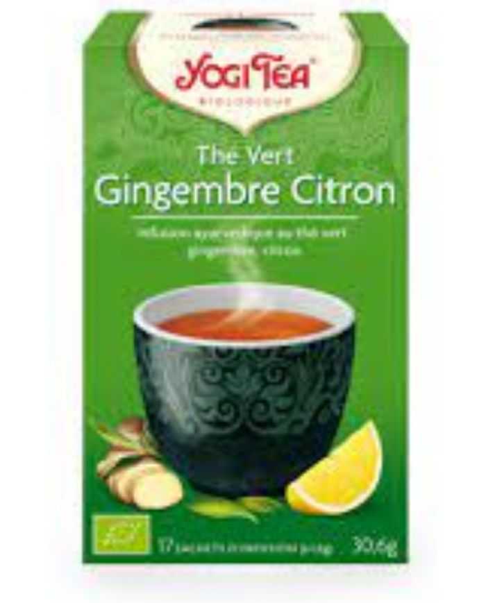 YOGI TEA Thé Vert Gingembre Citron – Infusion Bio Revigorante