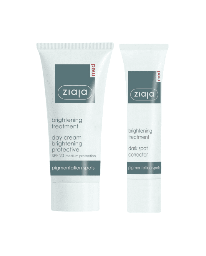 ZIAJA MED PACK CRÈME DE JOUR DÉPIGMENTANTE SPF 20 50ML + CORRECTEUR ANTI-TACHES – Éclaircissez votre teint