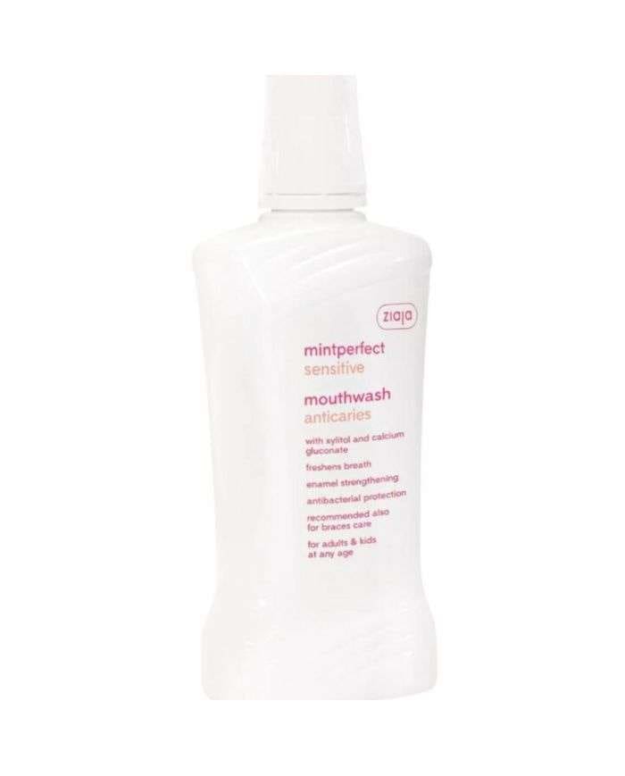 ZIAJA MINTPERFECT : Bain de Bouche Anti Caries 500 ml pour Une Haleine Fraîche