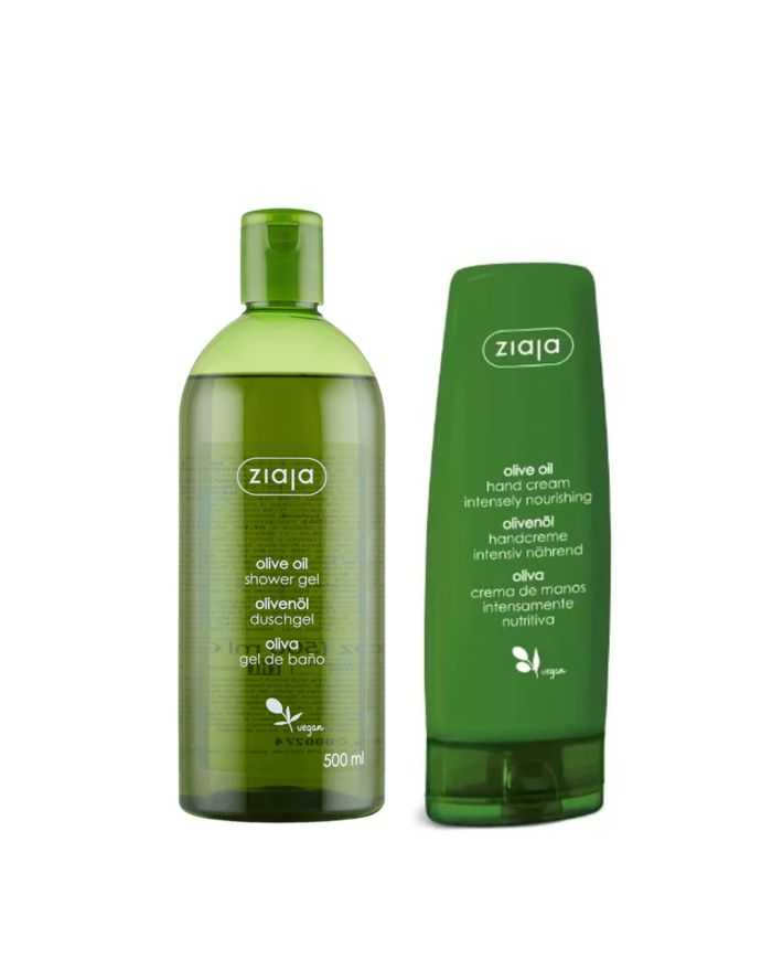 Pack Gel Douche et Crème Mains Ziaja à l&rsquo;Huile d&rsquo;Olive – Meilleur Deal Maroc