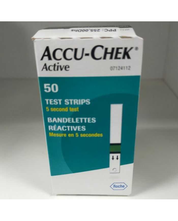 Accu-Chek Active : 50 bandelettes de test rapide
