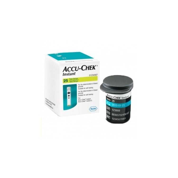 Accu-Chek Instant : 25 bandelettes pour glycémie