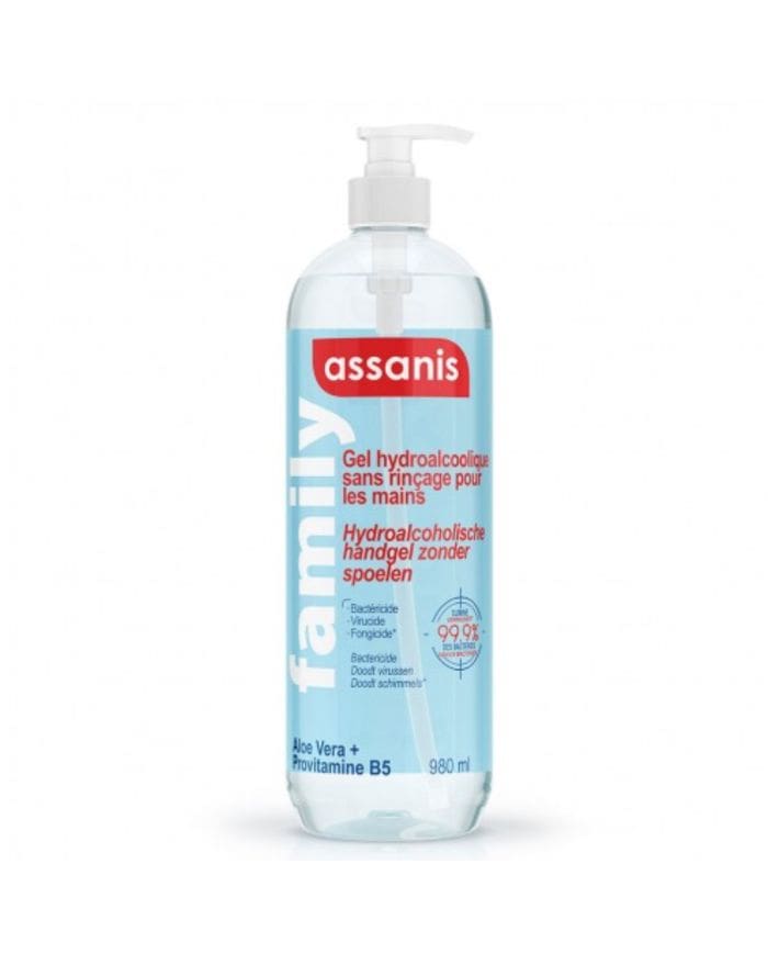 Gel antibactérien Assanis 980 ml pour une désinfection efficace