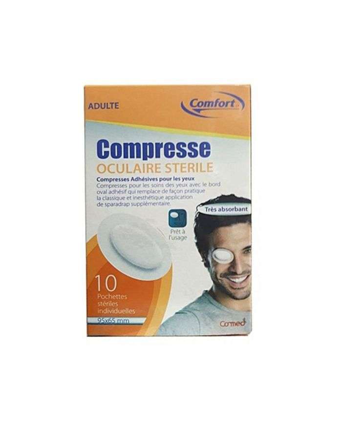 Compresse oculaire stérile pour adultes – 10 pochettes