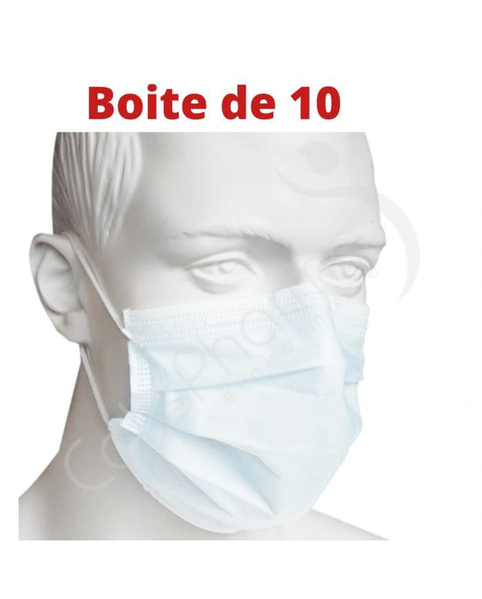 Masque de Protection: Boîte de 10 unités