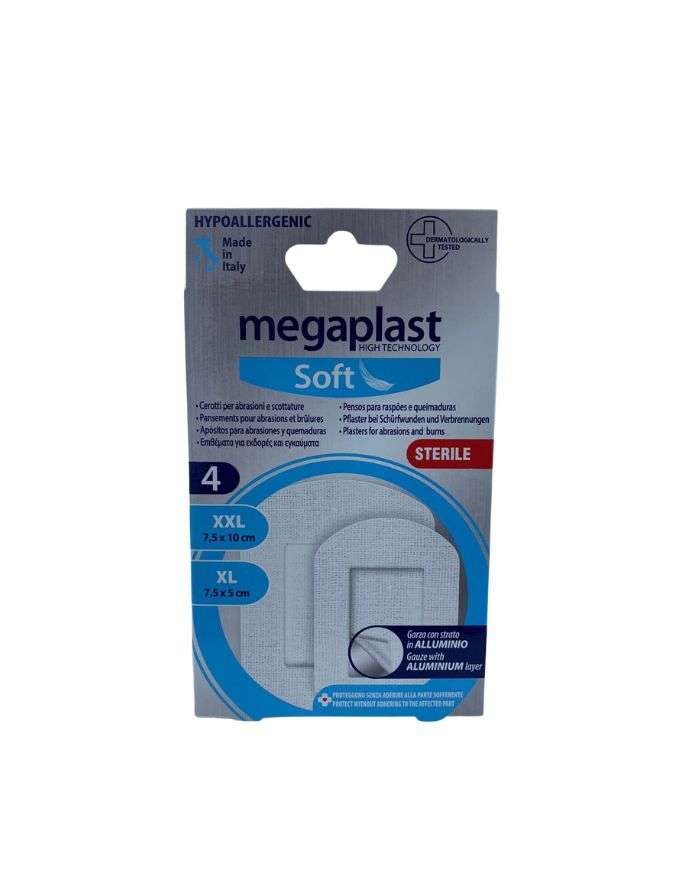 Pansements doux Megaplast pour brûlures et abrasions