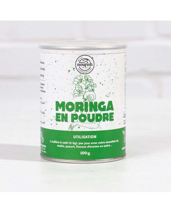Poudre de Moringa Nourrissante 100 g pour Infusions