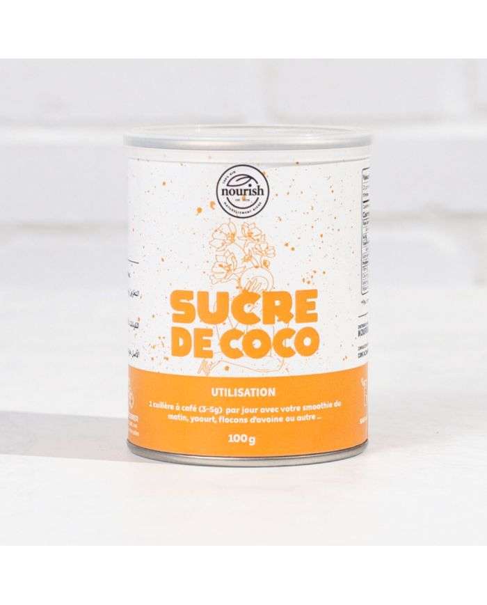 Sucre de coco bio Nourish 100g pour vos boissons
