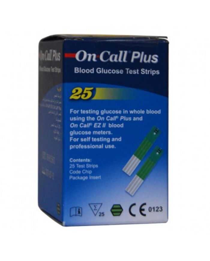 Bandelettes On Call Plus 25 unités pour tests de glycémie