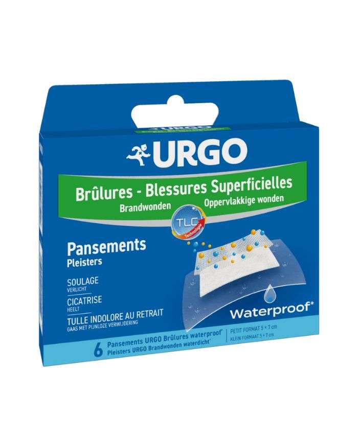 Urgo Pansement Brûlures Waterproof – Boîte de 6