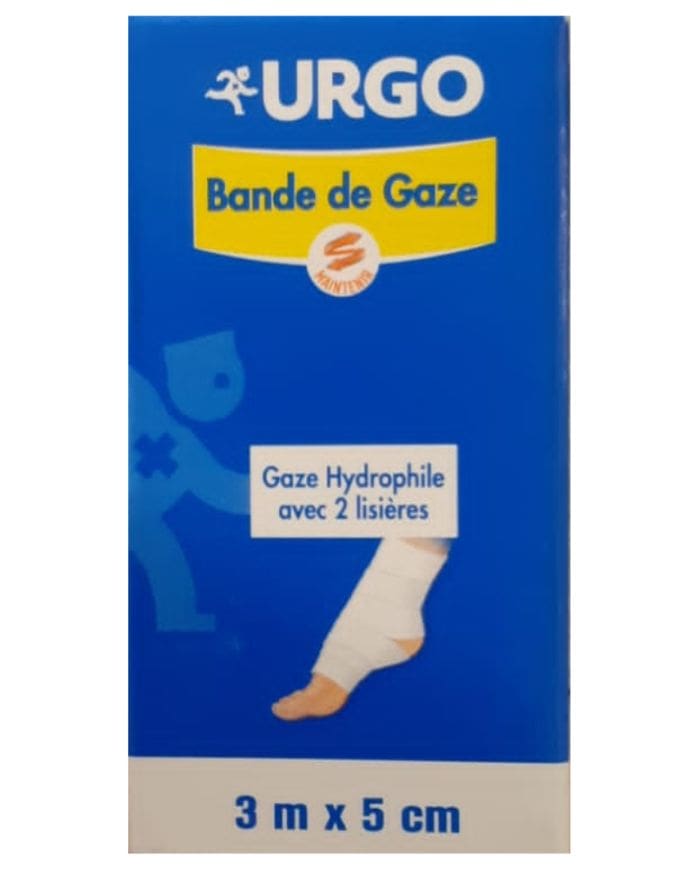 Bandes de gaze URGO 3m x 5cm pour soins