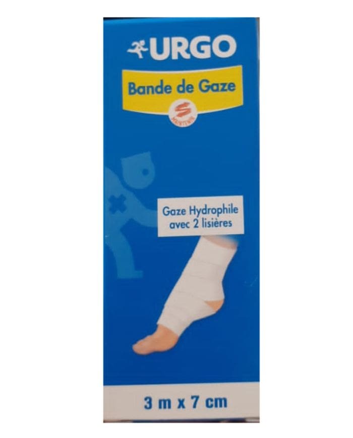 Bande de gaze stérile URGO 3m x 7cm pour soins
