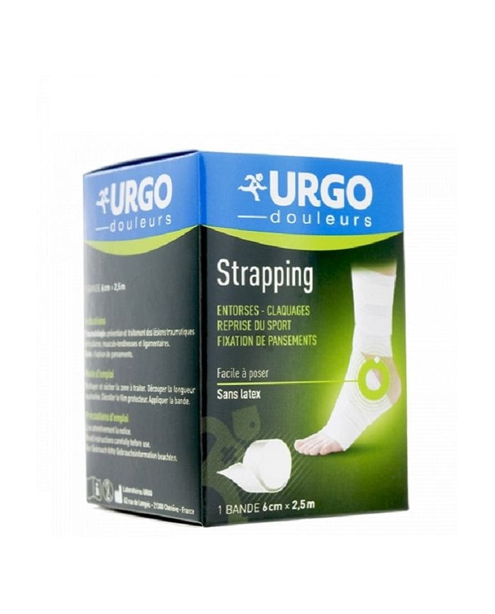 Bandage Urgo Strapping 2,5m x 8cm pour maintien