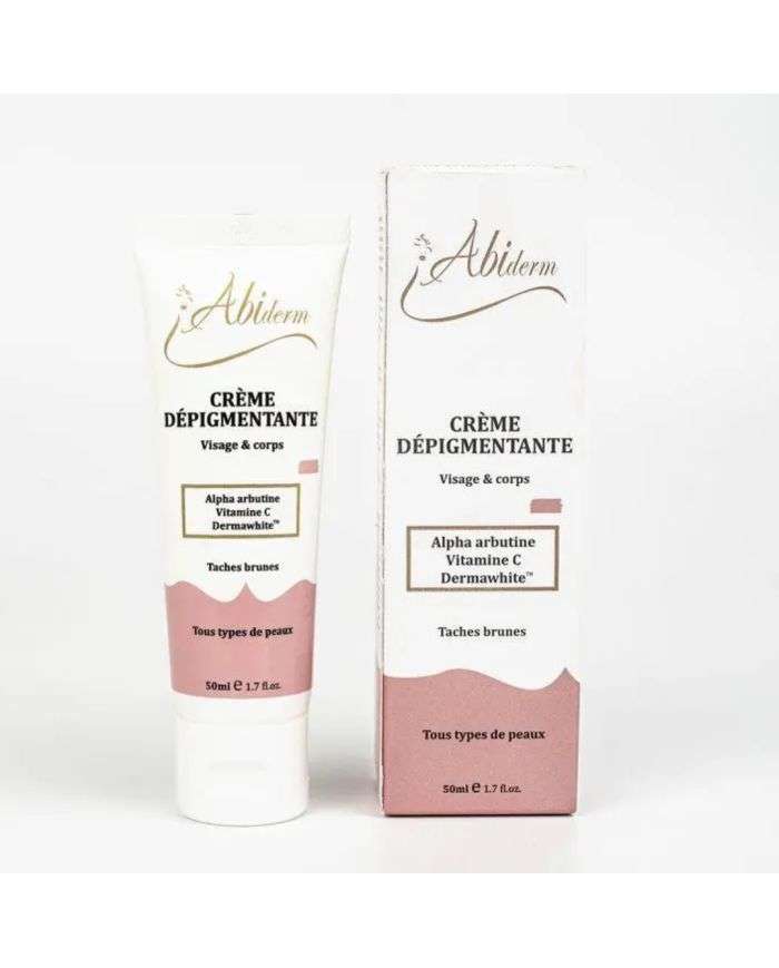 Crème Dépigmentante Abiderm 50 ml pour Tous Types de Peaux