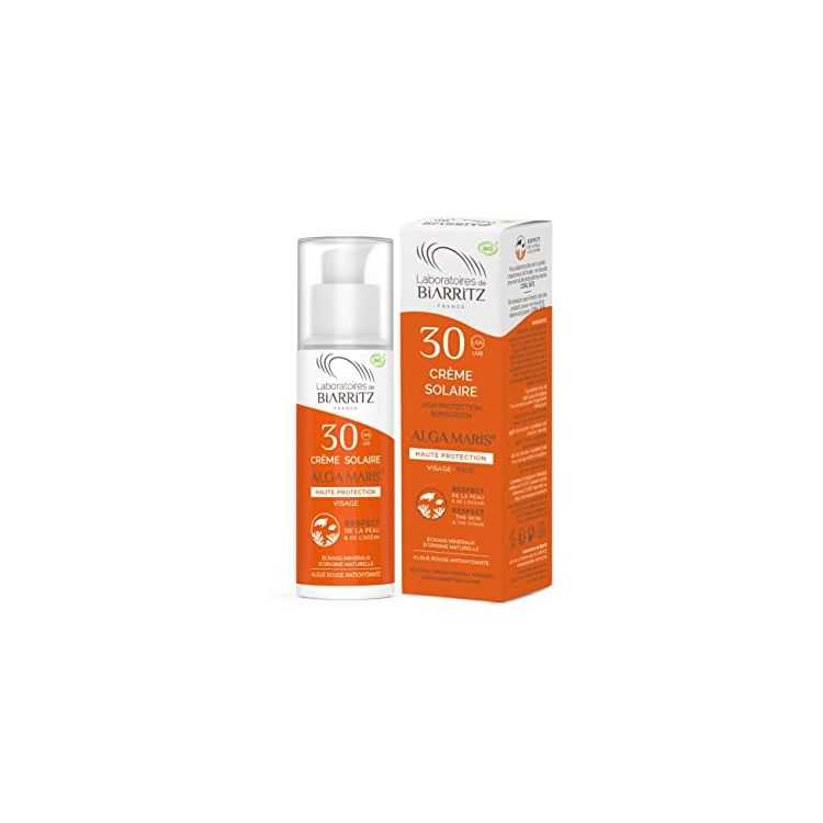 Crème Solaire Visage Bio SPF30 Algamaris – Biarritz