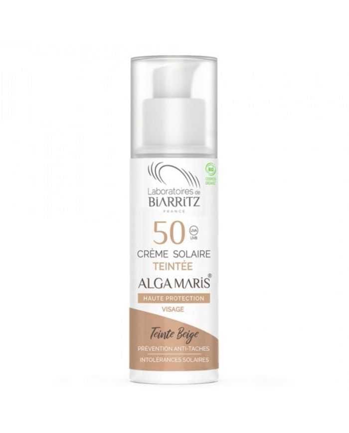 Crème Solaire Teintée Beige SPF 50 Algamaris