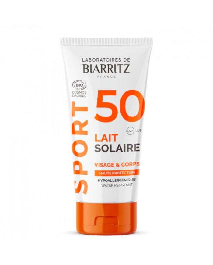 Lait Solaire SPF 50 Biarritz Sport pour Protection Maximale