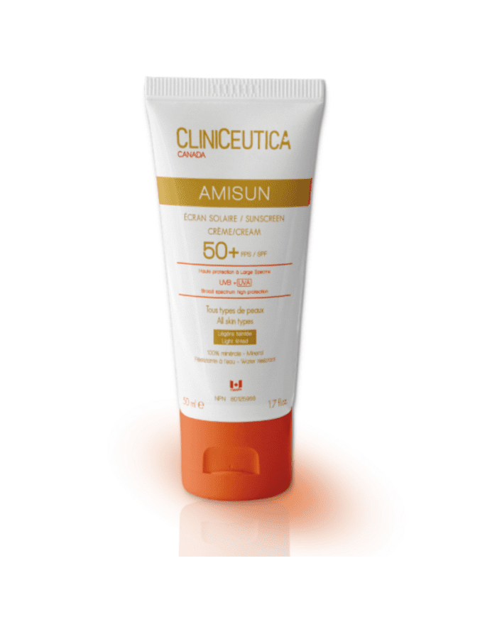 Crème solaire légère teintée Amisun SPF 50 – 50 ml