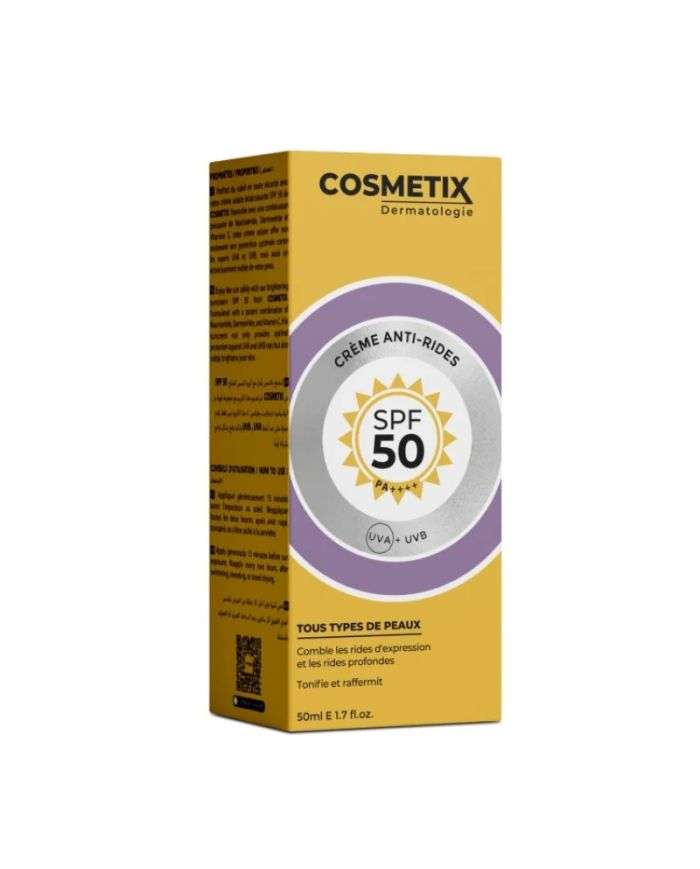 Crème Anti-Rides SPF 50+ pour Tous Types de Peaux
