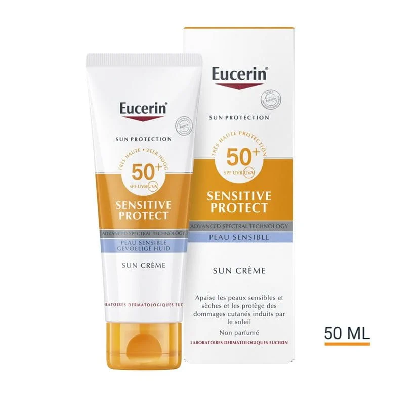 Crème solaire Eucerin Sun Sensitive Protect SPF50+ 50ml