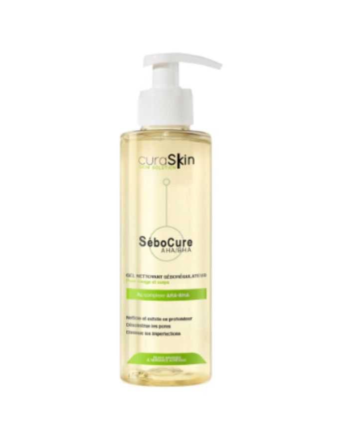 Gel Nettoyant Séborégulateur Curaskin 200 ml