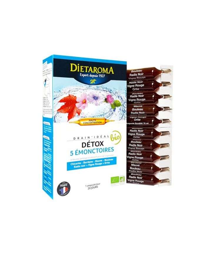 Dietaroma Drain Idéal Detox Bio en 20 Ampoules