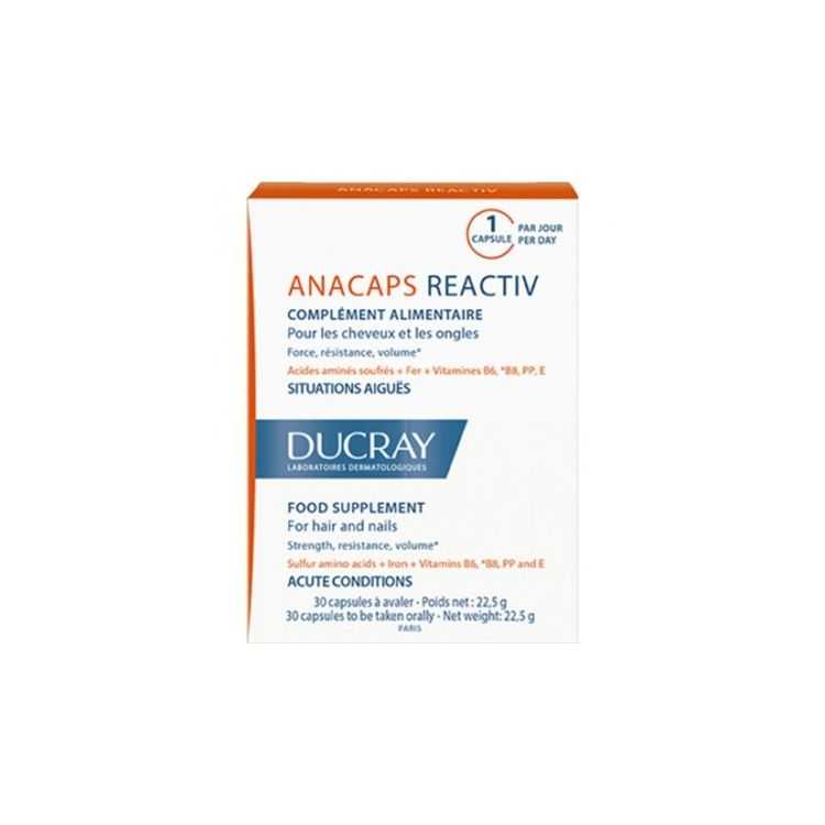 Ducray Anacaps Réactiv 30 Capsules pour Cheveux