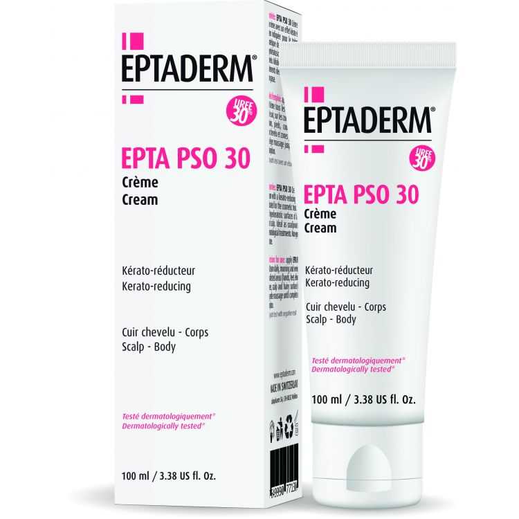 Crème Hydratante Eptaderm Epta PSO pour Cuir Chevelu