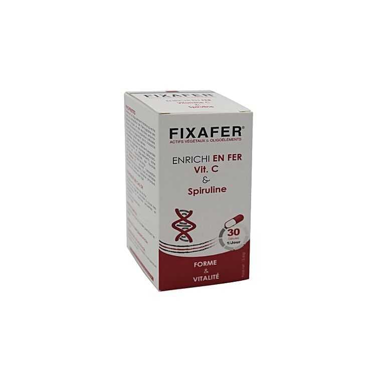 Fixafer : Gélules de Fer et Vitamine C - 30 unités