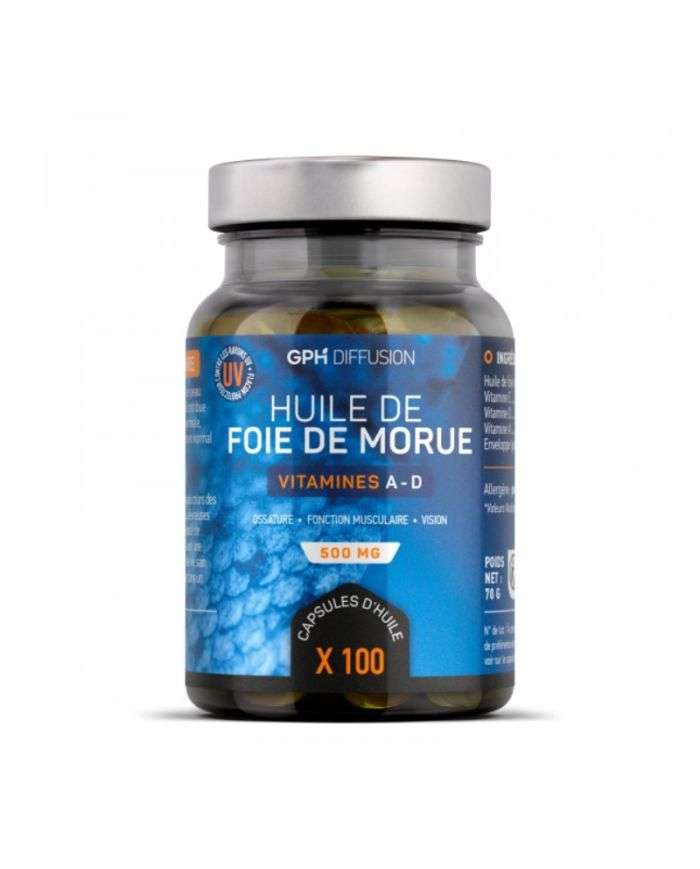 GPH huile de foie de morue en capsules de 500 mg