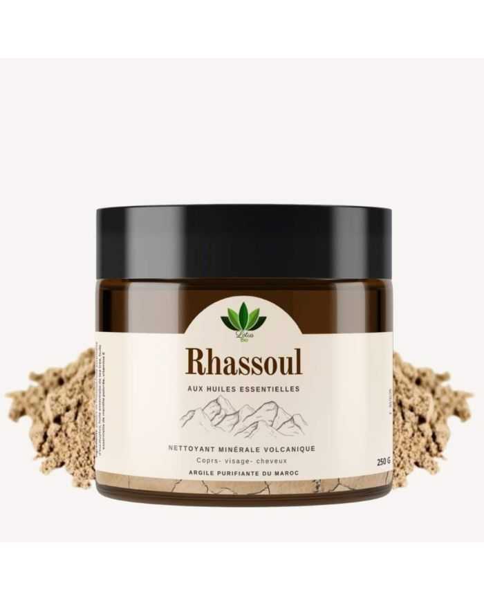 Poudre de Rhassoul BIO aux huiles essentielles 250g