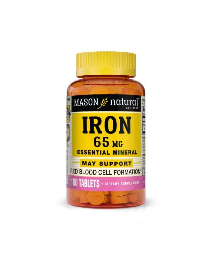 Mason Natural Iron 65 mg – Supplément Ferroviaire en 100 Tablettes