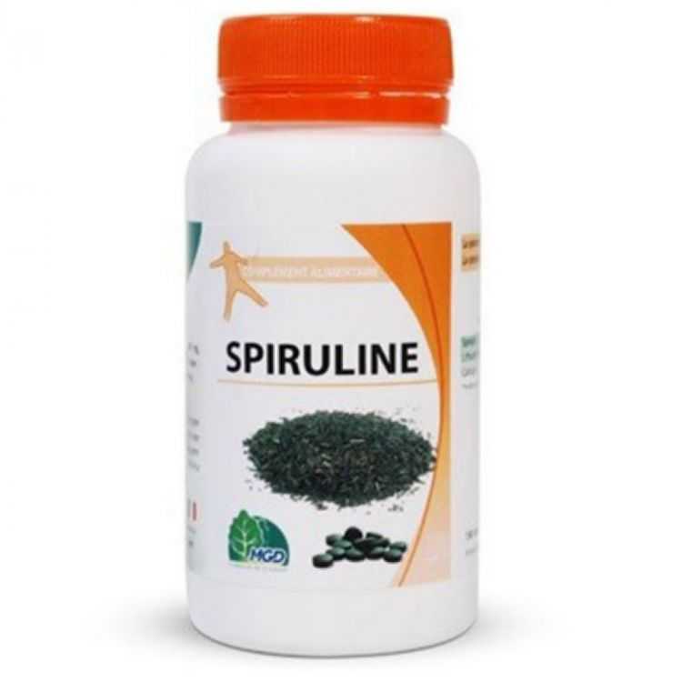 Spiruline MGD 100 Capsules : Super aliment naturel