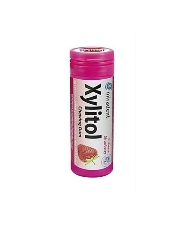 Miradent Xylitol Chewing-Gum Fraise 30 Pellets