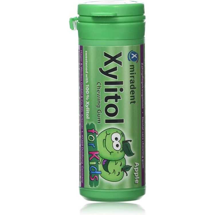 Chewing-gum Xylitol Miradent pour enfants – Pomme