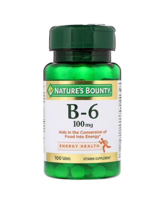 Natures Bounty B6 100 Mg – Complément Énergétique Vital