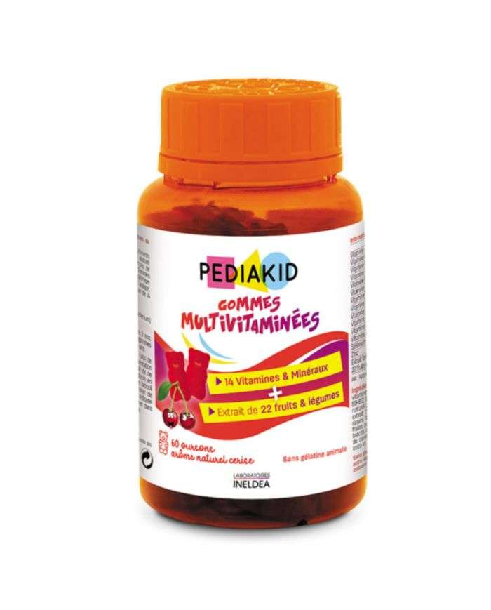 Pediakid Gummis Multivitamines 60 Oursons Pour Enfants