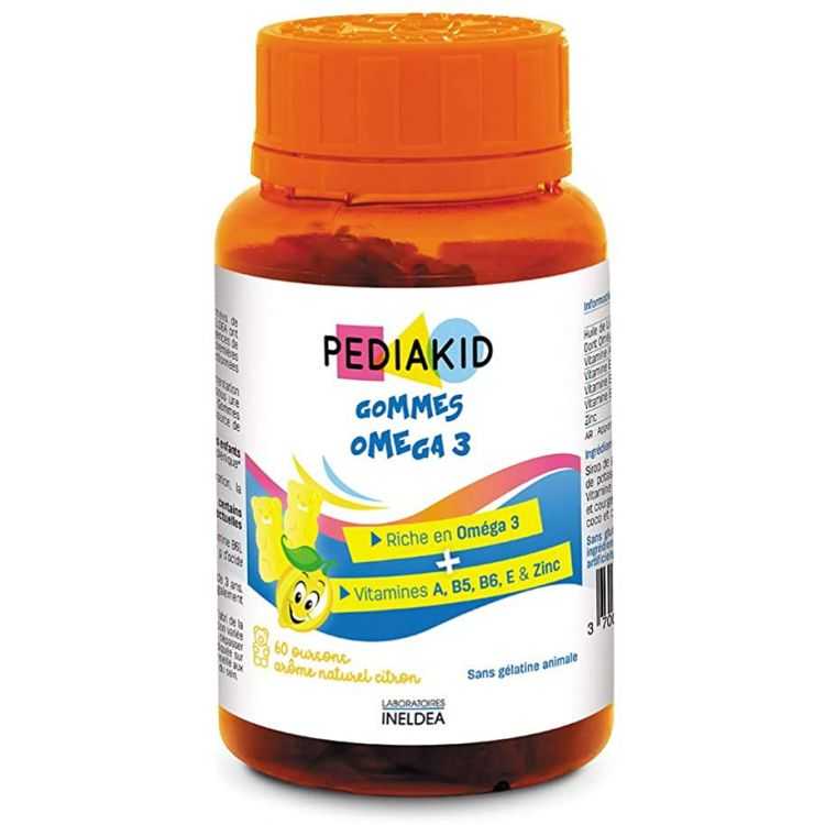 PEDIAKID Gommes Oméga 3 pour Enfants - 60 Gommes