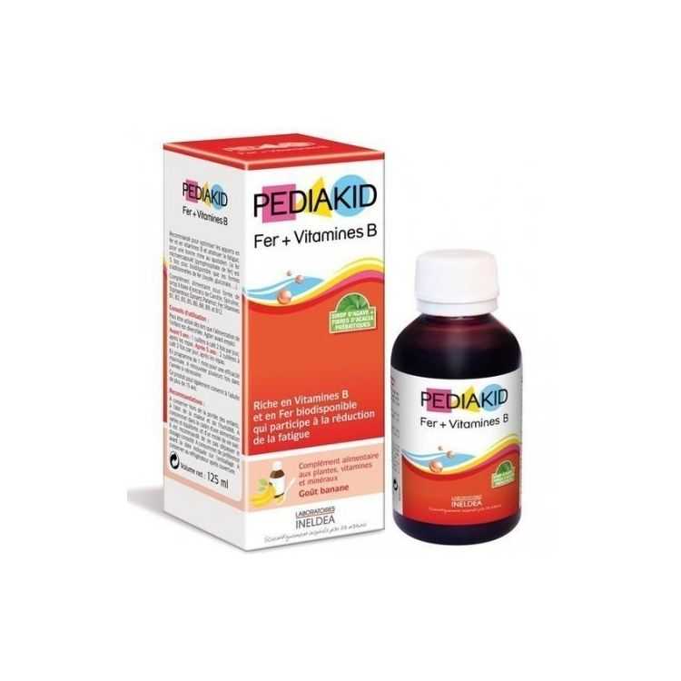 Sirop Fer + Vitamine B Pediakid 125 ml pour Enfants