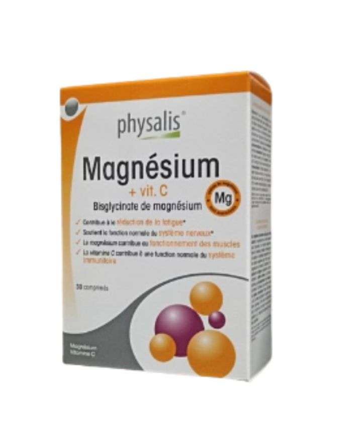 Physalis Magnésium et Vitamine C – 30 Comprimés