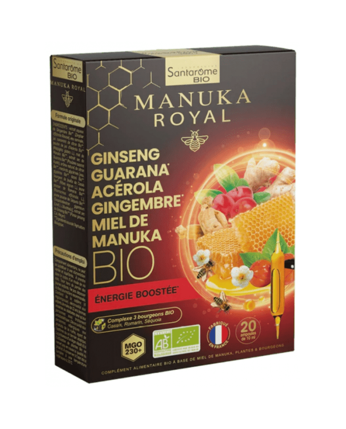 Ampoules Santarome Bio Manuka Royal avec Ginseng