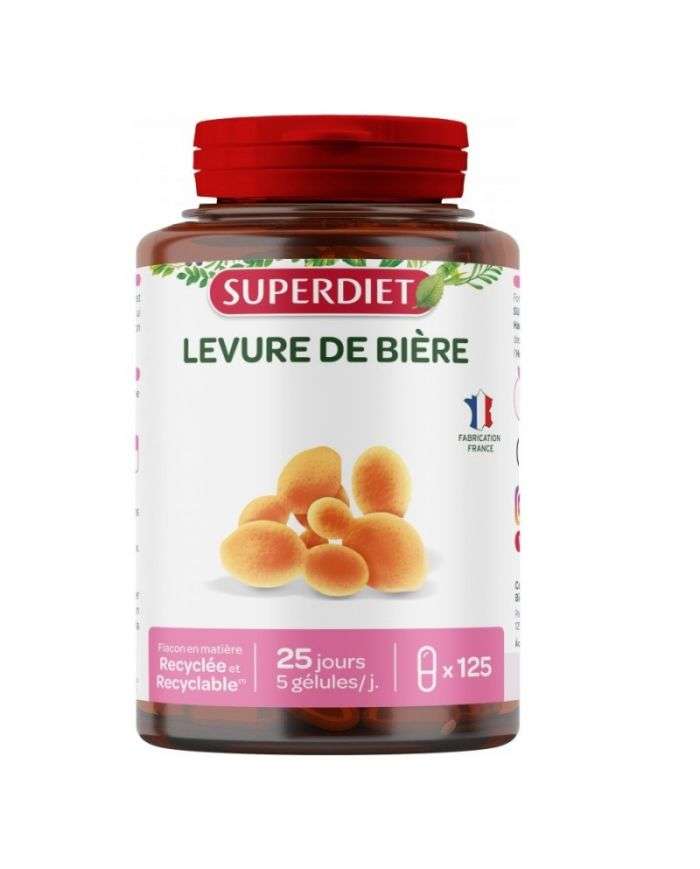 Levure de bière Superdiet 125 gélules pour votre bien-être