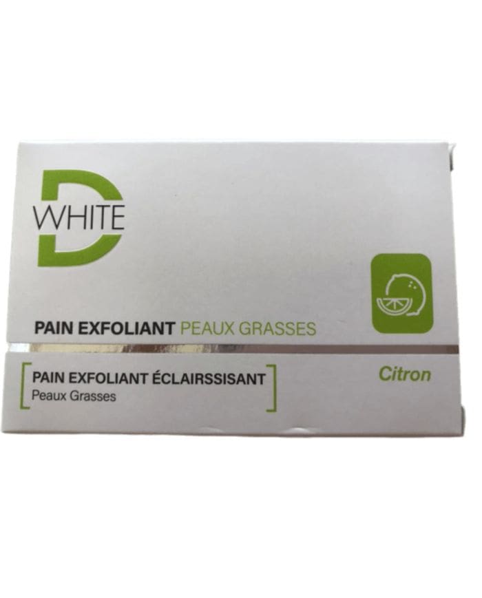 Pain Exfoliant D-WHITE Citron pour Peaux Grasses