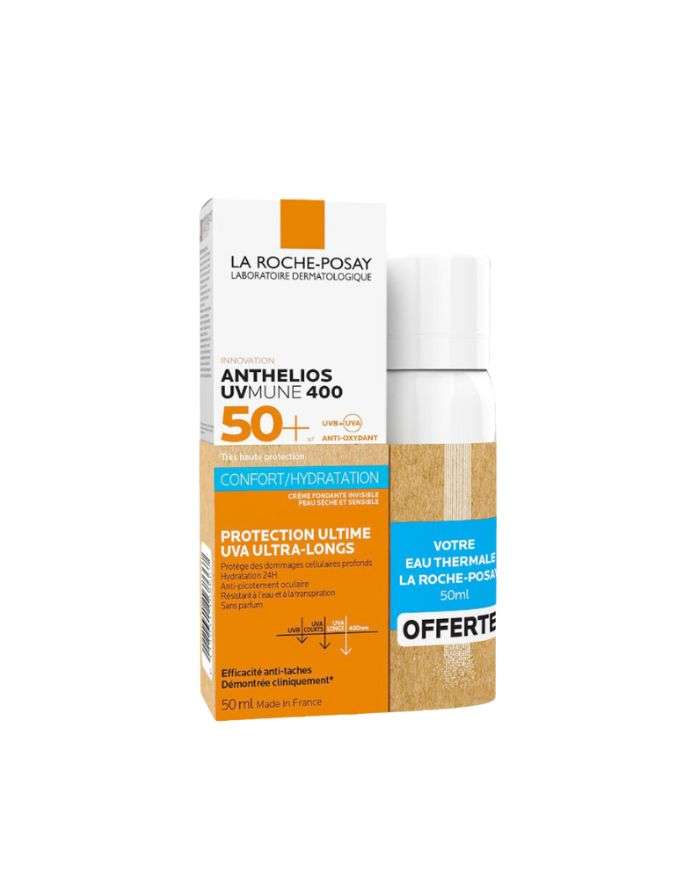 Anthelios UVMune 400 Crème SPF 50+ et Eau Thermale Offerte