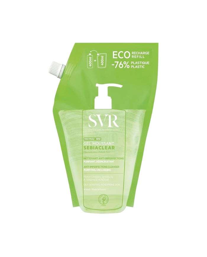 SVR Sebiaclear Gel Moussant Éco Recharge 400 ml
